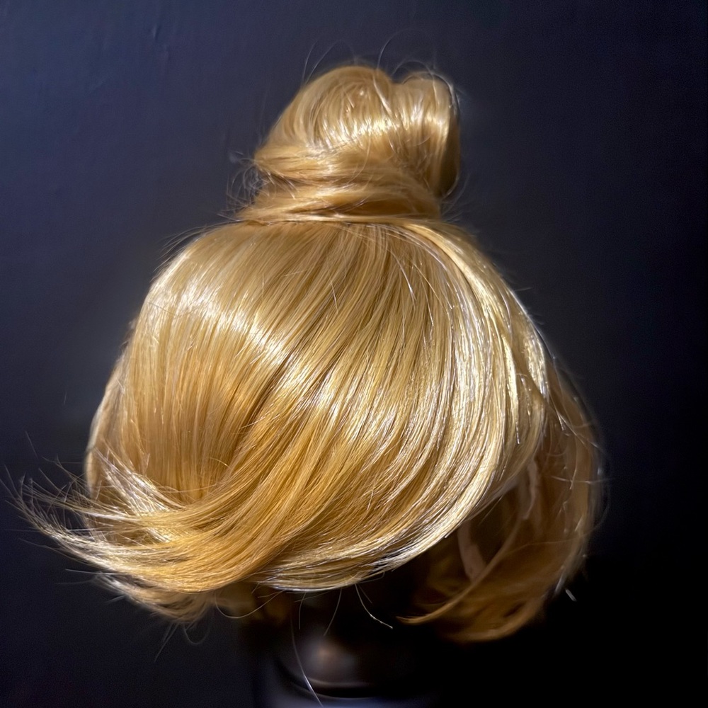 Tinkerbell Golden Blonde Hair Bun Wig